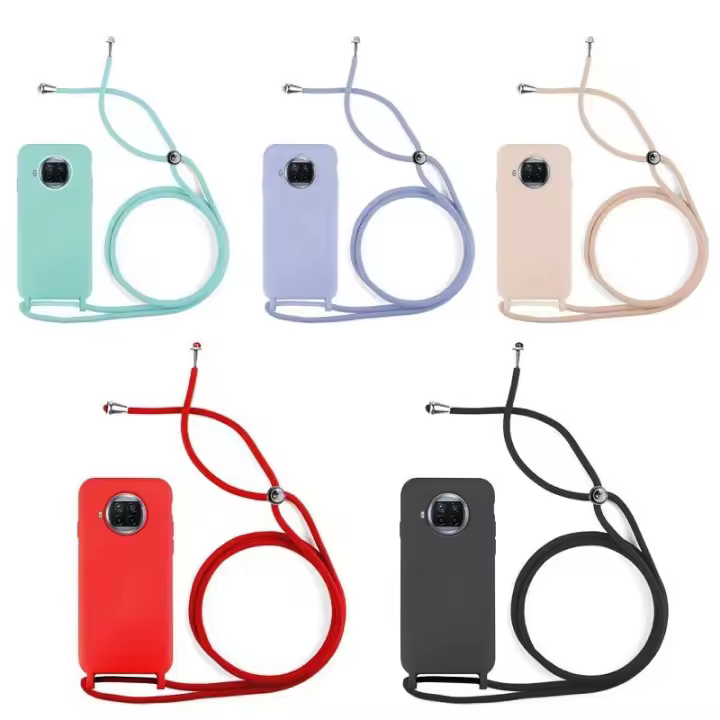 Funda compatible con XIAOMI MI 13 LITE ⋆ Silicona con cordón cuerda ⋆ Negro rosa ⋆ Protección extra ⋆ Diseño ajustable para mayor comodidad ⋆ ENVÍO DESDE ESPAÑA - 1