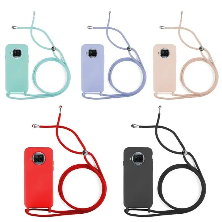 Funda compatible con XIAOMI MI 13 LITE ⋆ Silicona con cordón cuerda ⋆ Negro rosa ⋆ Protección extra ⋆ Diseño ajustable para mayor comodidad ⋆ ENVÍO DESDE ESPAÑA - 1
