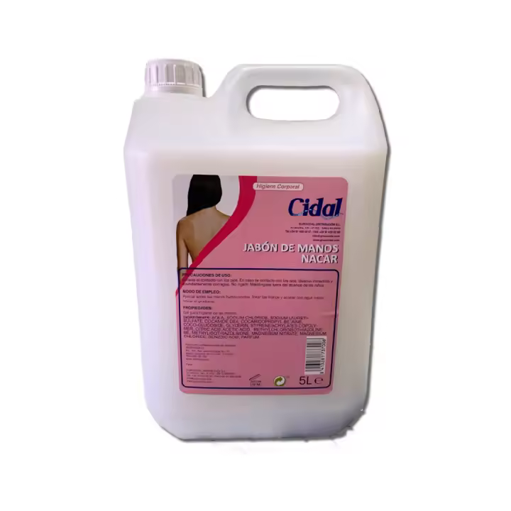 CIDAL JABÓN DE MANOS NACAR - 5L PARA TODO TIPO DE PIELES - Gel Higiénico para la Limpieza y Cuidado de las Manos - 1