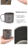Taza De Camping Widesea De Titanio Para Viajes Y Picnics Utensilios De Mesa Para Exterior Sin Plegable Capacidad De 0.6L - details 5