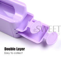 Caja De Almacenamiento Recipiente Portátil Para Uñas Doble Capa Para Reciclar Polvo De Uñas Y Colectar Lentejuelas Y Brillo Herramienta De Manicura DIY En Colores Blanco/Púrpura/Rosa - details 1