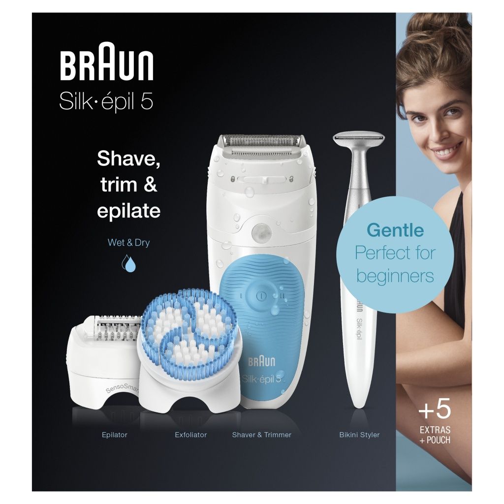 Braun Silk-épil 5 Depiladora Eléctrica Mujer Resistente Al Agua, Producto Europeo con Garantía Oficial.