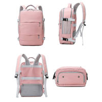 Mochila de viaje repelente al agua para mujer, carga USB para portátil con mochila escolar, con correa de equipaje, informal - details 28