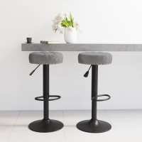 vidaXL Taburetes de cocina 2 unidades terciopelo en color Negro/Azul/Gris y más | cómodas modernas ergonómicas para comedor cocina salón hogar - details 5