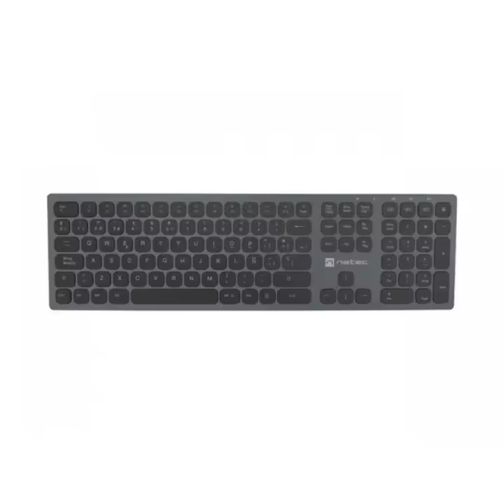 NATEC DOLPHIN ES WIRELESS BLUETOOTH + 2.4GHZ X-SCISSORS ALUMINUM SLIM KEYBOARD - 1