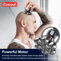 Afeitadora Eléctrica 5 En 1 Para Hombres Afeitadora De Cabeza Lisa Con Pelacabelos Trimmer De Barba Máquina De Afeitar Recargable Rotatoria Universal 100-240V - details 4
