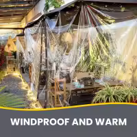 Lonas transparentes impermeables con ojales, para Patio, para cubrir invernadero, porche, dosel, planta, Camping, 1 ud. - details 3