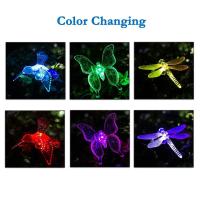 Lámpara De Jardín Solar LED Impermeable Con Diseño De Mariposa Y Libélula Para Paisaje Exterior Instalación Sencilla Sin Bombillas Incluidas - details 13