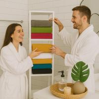 Toallas Baño Grandes 100x150cm 100% Algodón 450g/m² – Juego de 2 Tollas de Baño Grandes - Juego de 4 de Baño Grandes - Toallas Premium y Absorbentes para Hogar, Apartamento Turístico, SPA o Gimnasio - Varios Colores - Larga Duración - details 4