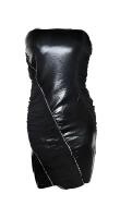 VESTIDO MINI NEGRO DE PALABRA DE HONOR  AJUSTADO MARCA GENERICA - details 1