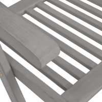 vidaXL Sillas de jardín reclinables 2 uds madera maciza de acacia gris - details 5