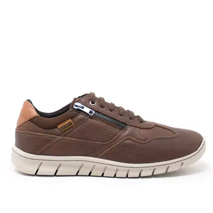 Sneakers hombre BAERCHI 1351 CASUAL SPORT CORDON Y CREMALLERA MARRON 30887 23I - 1
