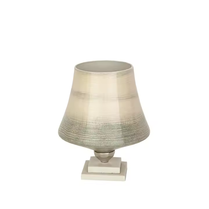 FLORERO VIDRIO BASE MARMOL DECORACION HM2723103 FIJALO - 1