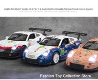 Modelo De Coche De Aleación Porscha RSR 1:32 Con Sonido Y Luz Vehículo De Retroceso Juguete De Decoración Para Niños Simulación Alta - details 10