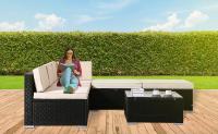 AREBOS Muebles jardín de poliratán Lounge Palermo 8 personas combinable negro - details 22