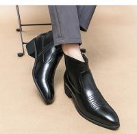 Botas De Negocios Para Hombre Estilo Británico Vintage Hechas a Mano En Cuero PU Botas De Tobillo Materiales De Suela Y Lining De PU - details 13
