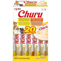 Churu Gatos Caja Variedades 20 x14 Gr Snack para Gatos (Variedad Pollo Y Buey) - details 0