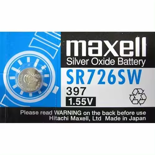 Pila maxell de boton oxido plata 397 SR726SW - 1