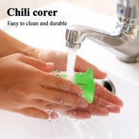 4 Pcs Pepper Corer Seed Remover Tomate Corer Remover Innovador de núcleo vegetal Perfect Pepper Corer - details 2