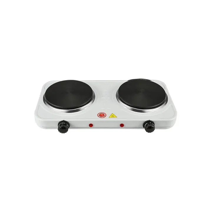 Cocina Electrica 2 Placas de Cocción, Doble, Hornillo Eléctrico de 2000W para Cocinar en Camping, Antiadherente, Configuración Variable de Calor,Envio desde España - 1
