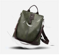 Mochila De Cuero Vintage Para Mujer 3 En 1 Antirrobo Capaz Para Niñas Adolescentes Bolsa Escolar De Viaje Mochila Feminina - details 4