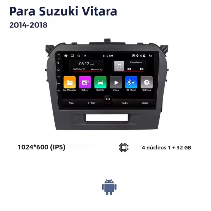 Estéreo Inalámbrico CarPlay 9 Pulgadas Para Suzuki Vitara 2015-2019 Radio Multimedia Video Player Navegación GPS WIFI Soporte De Control Del Volante - 1