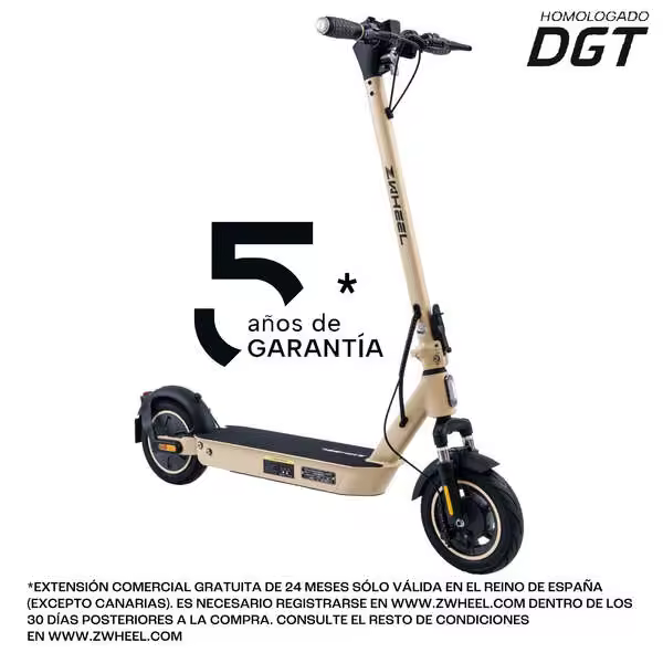 Zwheel zfox max autumn sunrise patinete electrico motor 400w - homologado dgt - velocidad hasta 25km/h - autonomia hasta 50km - 3 modos de conduccion - carga maxima 100kg - ruedas 10” - 1