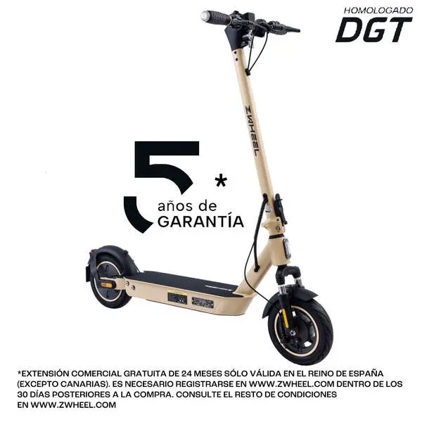 Zwheel zfox max autumn sunrise patinete electrico motor 400w - homologado dgt - velocidad hasta 25km/h - autonomia hasta 50km - 3 modos de conduccion - carga maxima 100kg - ruedas 10” - 1