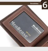 Cartera Corta Para Hombre De Cuero PU De Alta Calidad Porta Tarjetas Y Fotos Pequeña Monedero 3-Plegable Estilo Slim - details 16