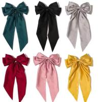Pinza Para El Cabello De Estilo Coreano Para Mujeres Roja Con Lazo Y Abanico De Cinta Larga Accesorios De Cabello De Tela Cute/románticos - details 8