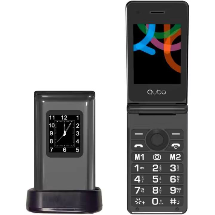 Teléfono Qubo X-28BKC Negro 2,8+1,77 Base - 1