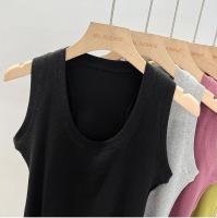 Camisola De Mujer 2025 Estilo Coreano Sólida Con Cuello Redondo Bajo Y Ribbed Basic Summmer Elasticado Slim Versátil - details 38