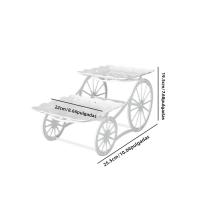 2 Tier Tratamiento De Mesa Para Fiestas Y Banquetes Estante De Postres Para Cumpleaños Plástico Resistente a La Humedad Para Pastelitos Y Dulces - details 5