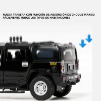 Coche De Acción Hanma H2 a Escala 1:24 En Aleación De Aluminio Con Luz Y Sonido Vehículo De Tierra Para Colección Juguete Para Niños - details 7