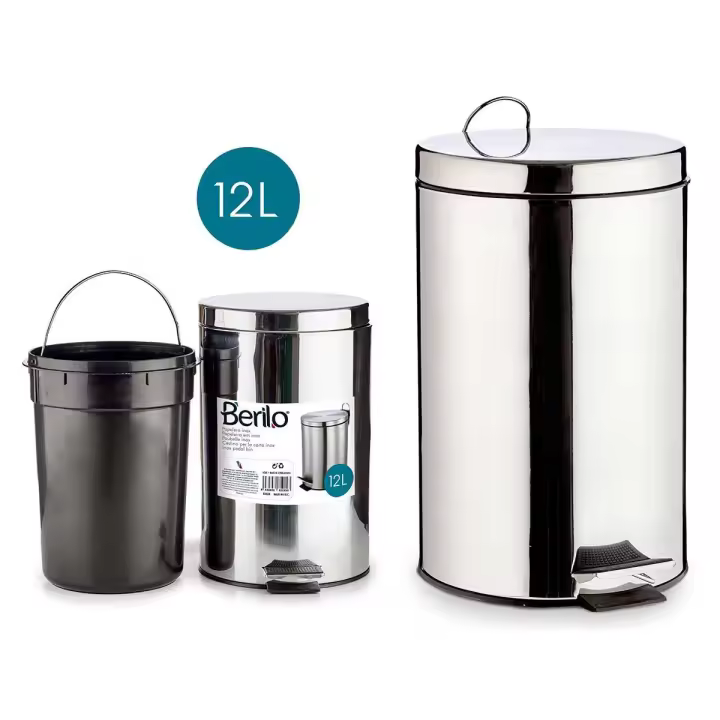 CUBO PEDAL INOXIDABLE 12 LITROS - 1