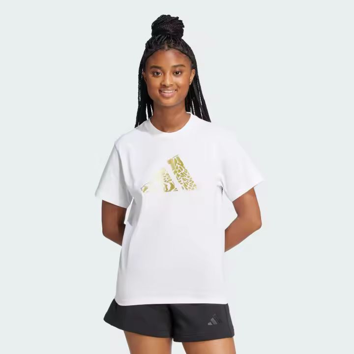 Camiseta Mujer Manga Corta Adidas W-Met V25 Blanco Oro Adccwv2530Ad - 1