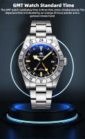 Reloj De Pulsera De Cuarzo Para Hombre ADDIESDIVE GMT 39mm Luminoso Calendario Resistente Al Agua 20ATM Acero Inoxidable - details 1