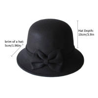 Sombrero De Paja Vintage Con Lazo Elegante Para Mujer Color Sólido Ajustable Para La Primavera Y Otoño Casual - details 0