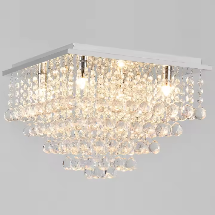 [lux.pro]® Lámpara de techo con cristales sintéticos brillantes - (4 x G9) - Iluminación colgante - 1
