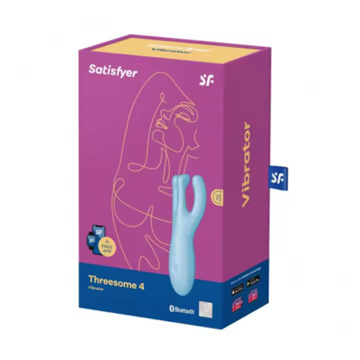SATISFYER THREESOME 4 VIBRADOR AZUL - 1