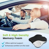 Almohadilla De Asiento De Memoria Para Coche Oficina Silla De Ruedas Soporte Ortopédico Confort Car Wedge Almohadilla De Silla - details 5