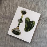Rodillo De Masaje Facial De Piedra Jade Natural Negro Tablero De Masaje Para Belleza Adelgazamiento Relajación Herramienta De Acupuntura - details 0