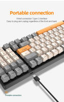 Teclado Mecánico Inalámbrico Ziyoulang K6 Con Panel De Metal Triple Modo Bluetooth RGB Intercambio Caliente De Teclas Ergonómico Para Escritorio Y Laptop - details 6