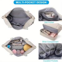 Bolso De Maternidad Grande Capacidad Deportiva Portátil Con Rueda Y Correa Ajustable Para Viajes Bolsa De Mano Para Mamá - details 3