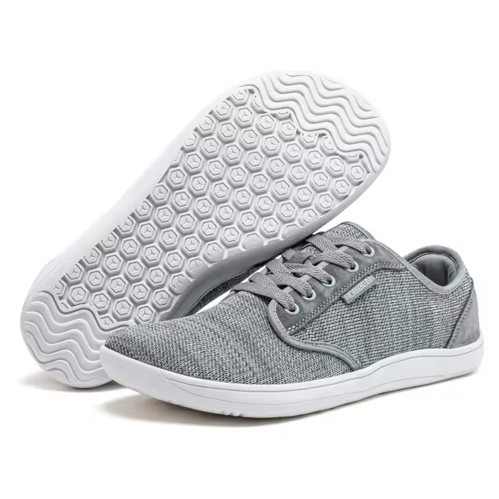 Zapatos Minimalistas Para Hombre HOBIBEAR Zapatillas De Moda Sin Talón | Calzado Plano | Amplio Ancho | Material Superior De Malla - 1