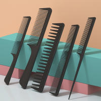 Set De Peine Profesional De Fibra De Carbono Para Peluquería Peine Para Cola De Caballo Corte Peine De Plástico Para El Cabello - details 0