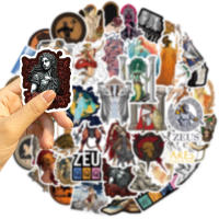 Pegatinas De Mitología Griega Para Laptop De Adulto Y Niña 50pcs Estilo Retro Vinilo Impermeable Para Botella De Agua Y Guitarra - details 4