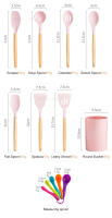 Juego De Utensilios De Cocina Ecológicos De Silicona 13PCS Antiadherentes Con Caja De Almacenamiento Herramientas De Hornear Y Medidora - details 10