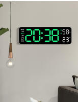 Reloj De Alarma Digital LED Con Mostrador De Temperatura Humedad Y Día Semanal Ajustable Brillo Para Hogar Y Habitación - details 12