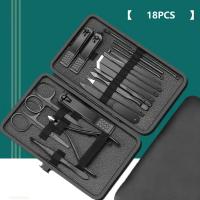 Kit De Manicura Y Pedicura Deluxe Con Aretes De Acero Inoxidable Cortauñas Y Eliminador De Piel Muerta Incluye Portátil - details 3